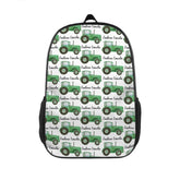 Farm Tractor Custom Name Backpack - Gifts for Kids